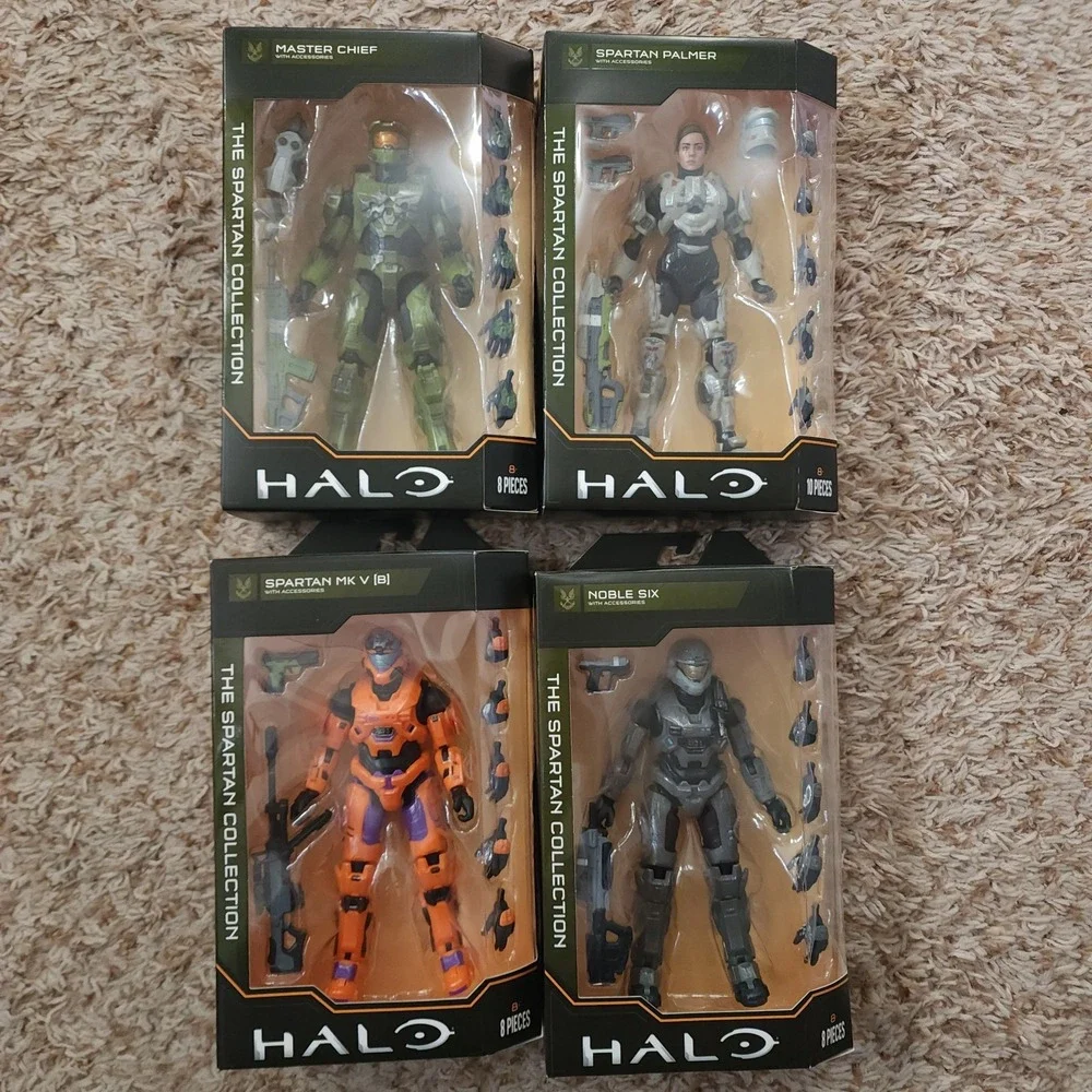 Halo Series 3 Master Chief Spartan Palmer Noble Six Spartan MK V Lot‎ of 4